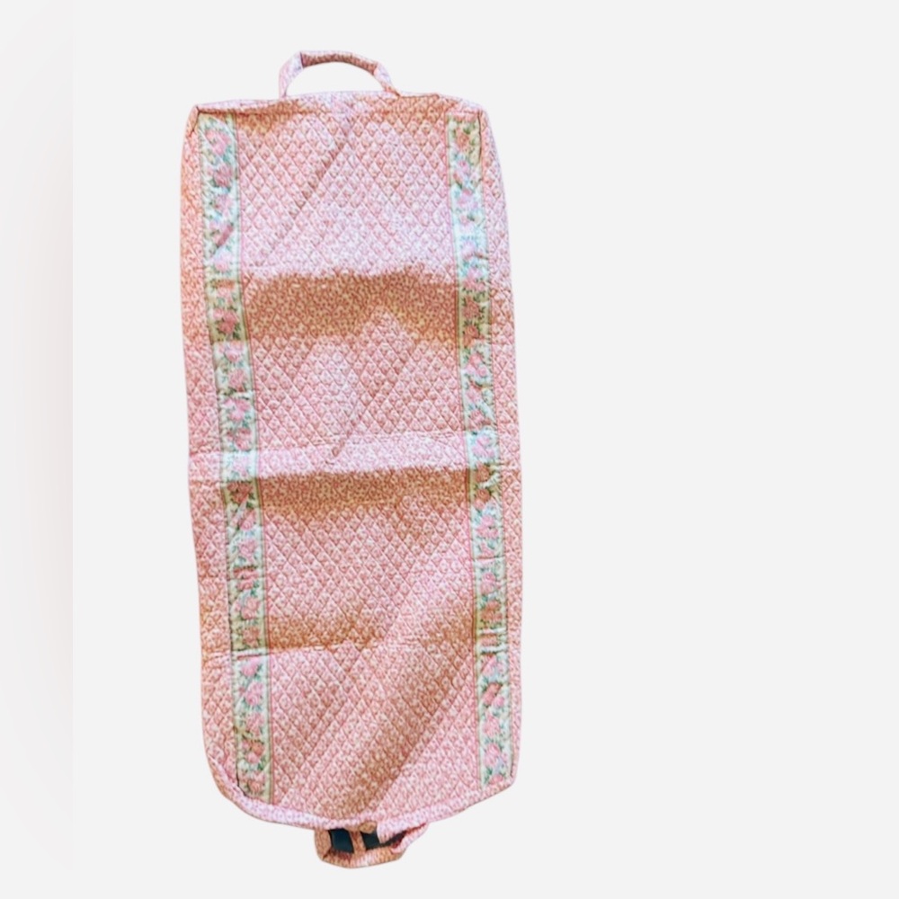 Vera Bradley Vintage 80s Pink Delft Pattern Large Folding Garment & Duffel Bags - Picture 3 of 12